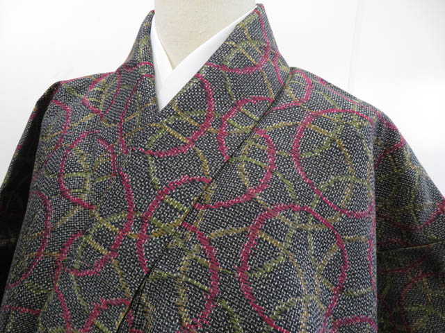 Tsumugi Kimono Synthetic fiber